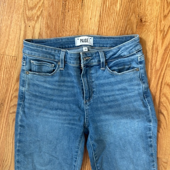 Paige jeans worn once, light wash, skinny jeans, hemmed - Picture 2 of 4